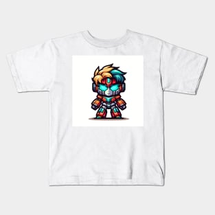 Chibi mecha robot boy Kids T-Shirt